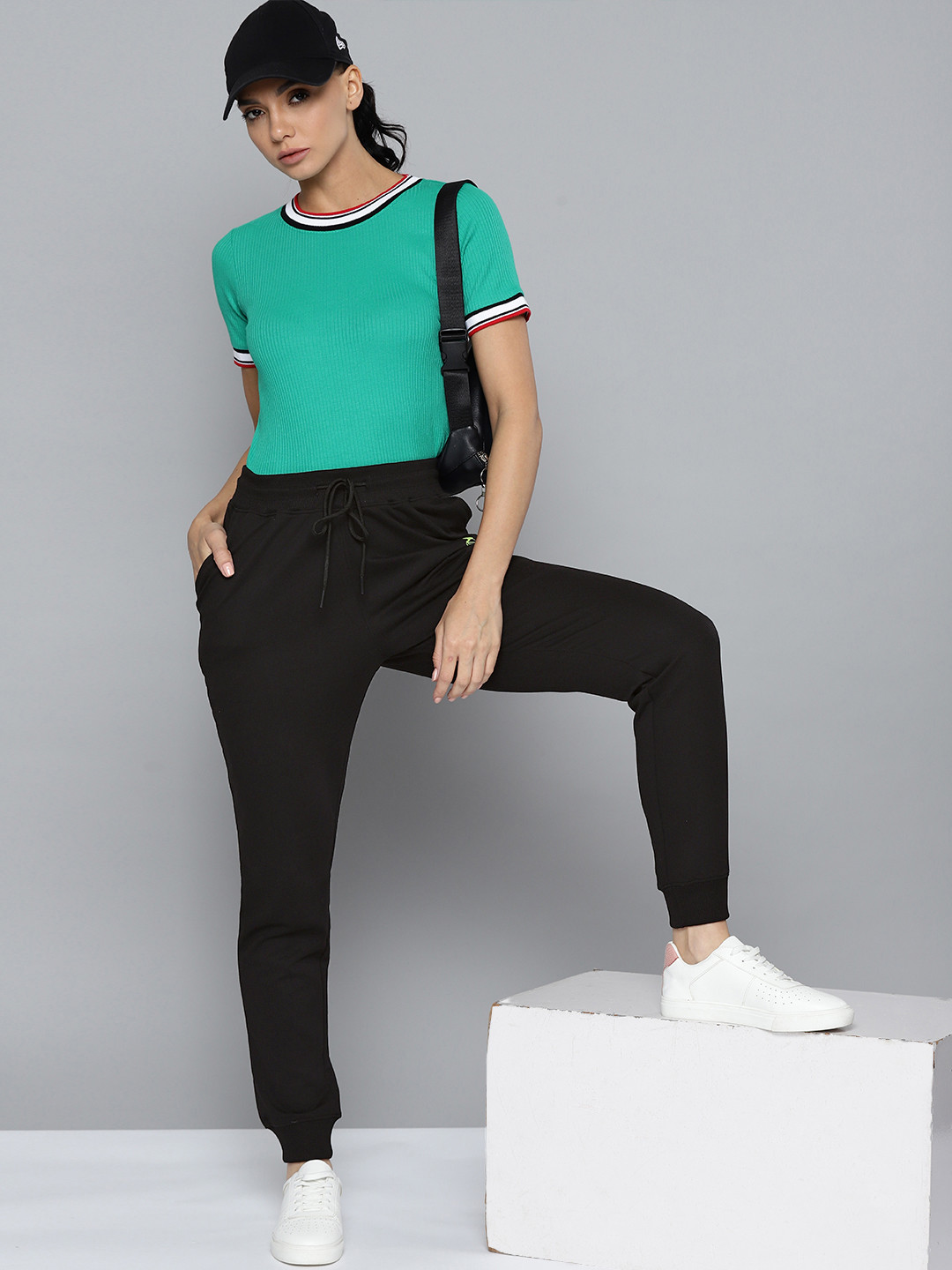 

Slazenger Women Black Solid Joggers