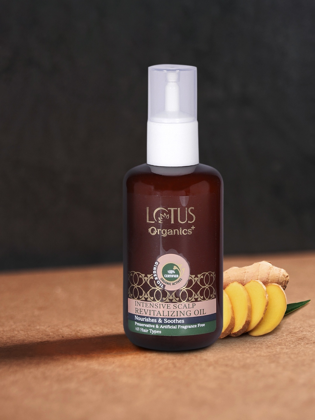 

Lotus Organics Intensive Scalp Revitalizing Ginger Oil 100 ml, Transparent