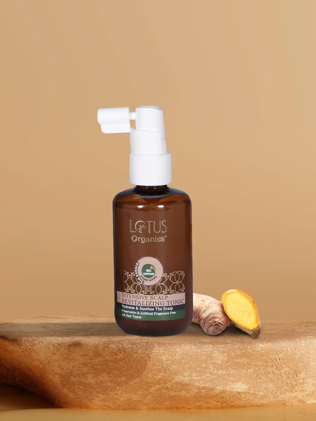 

Lotus Organics Intensive Scalp Revitalizing Ginger Tonic 100 ml, Transparent