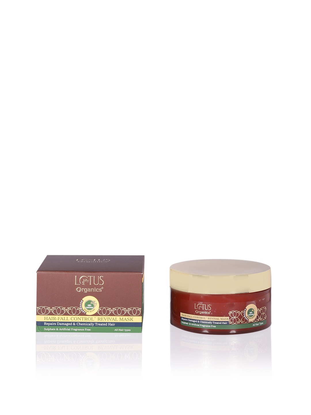 

Lotus Organics Unisex Organics Hair-Fall Control Revival Hair Mask 150 g, Brown