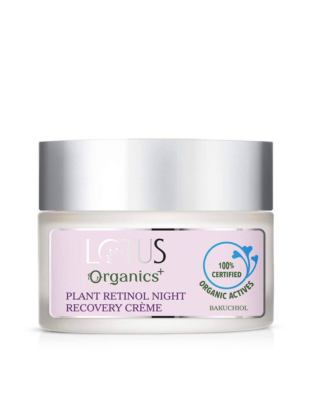 

Lotus Organics Bakuchiol Plant Retinol Night Recovery Creme for Glowing Skin - 50g, Pink