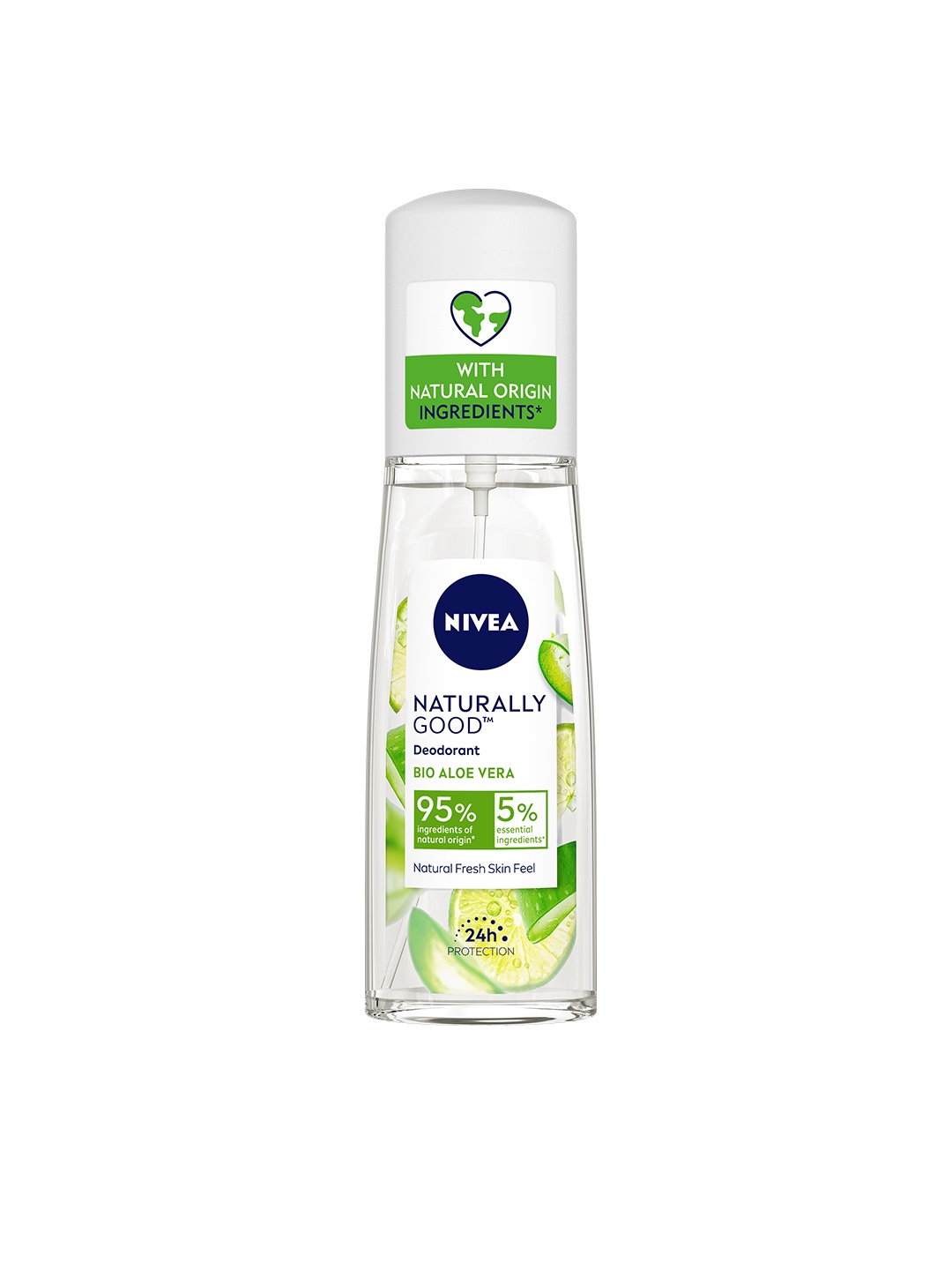 

Nivea Naturally Good Bio Aloe Vera Sustainable Deodorant 75 ml, Transparent