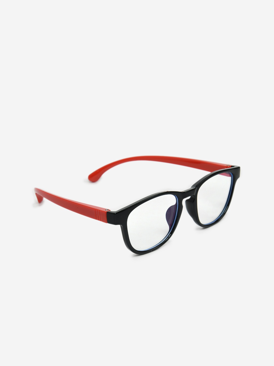 

DukieKooky Unisex Kids Red & Black Colourblocked Full Rim Rectangle Frames 900272