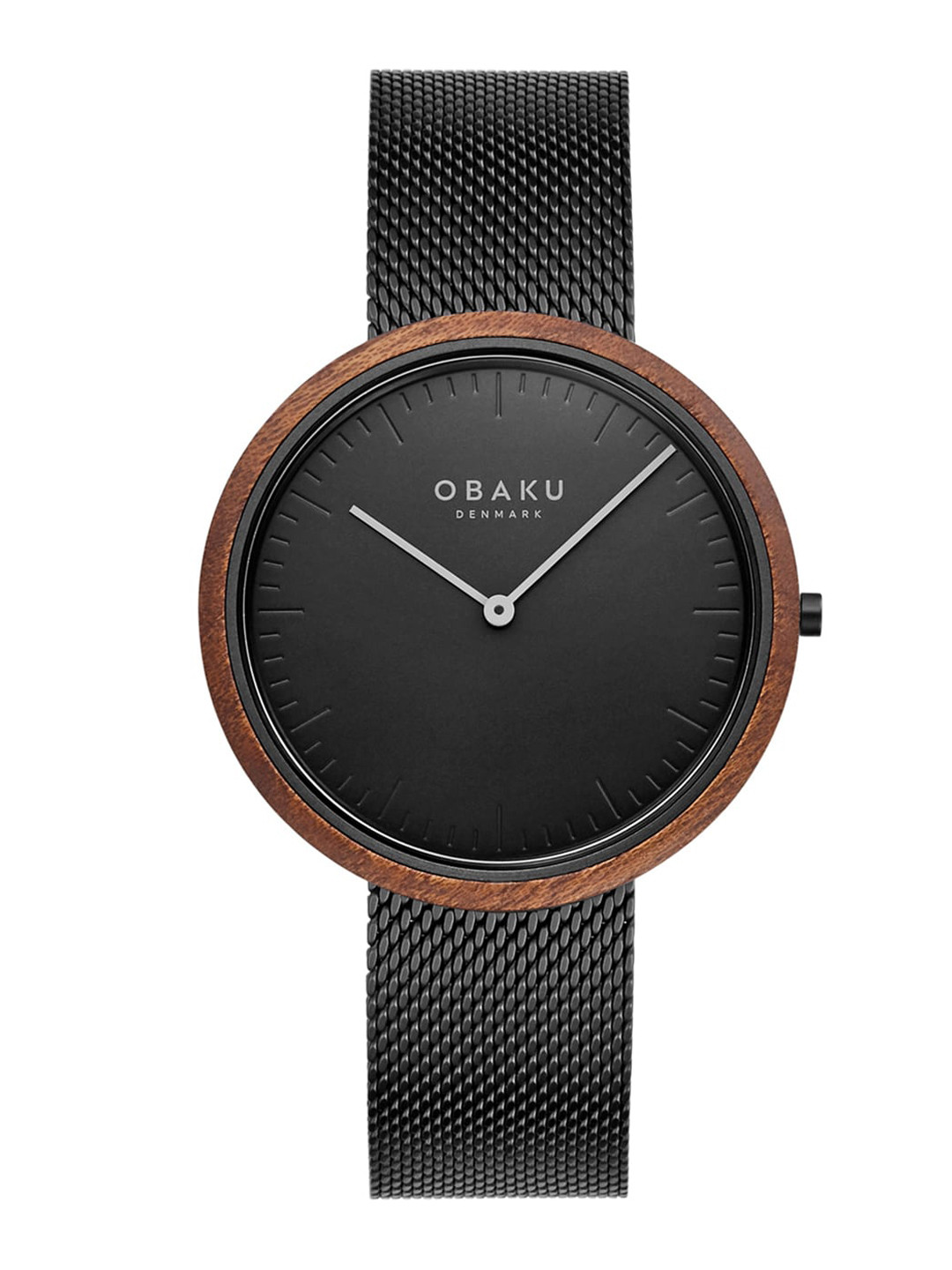 

Obaku Men Black Analogue Round Dial Watch