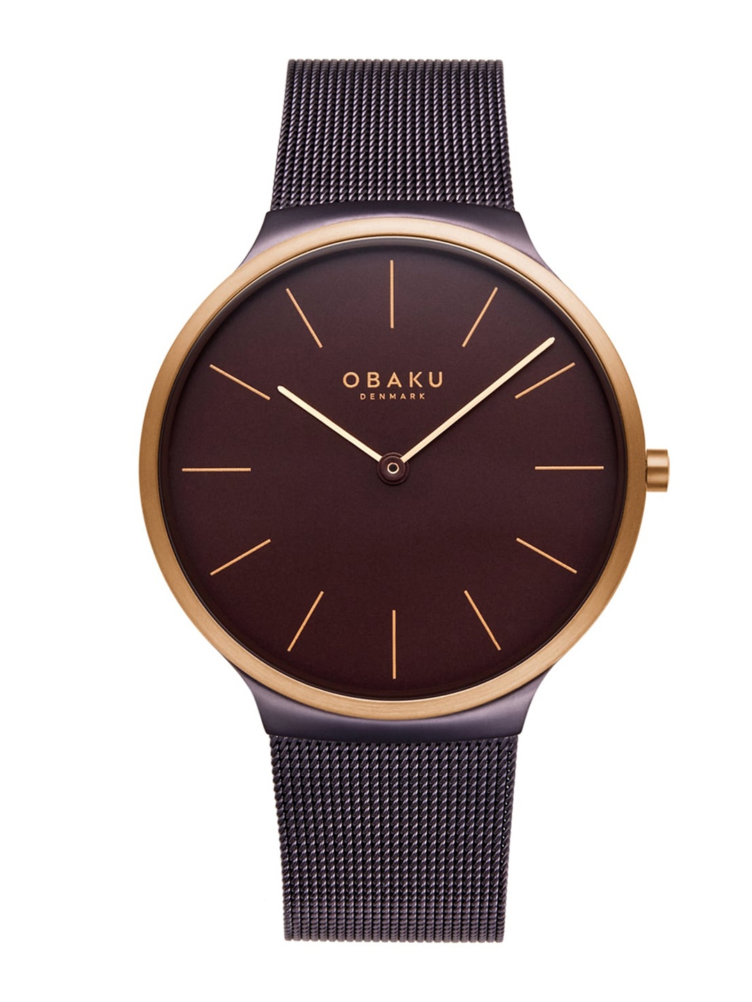 

Obaku Men Brown Analogue Round Dial Watch