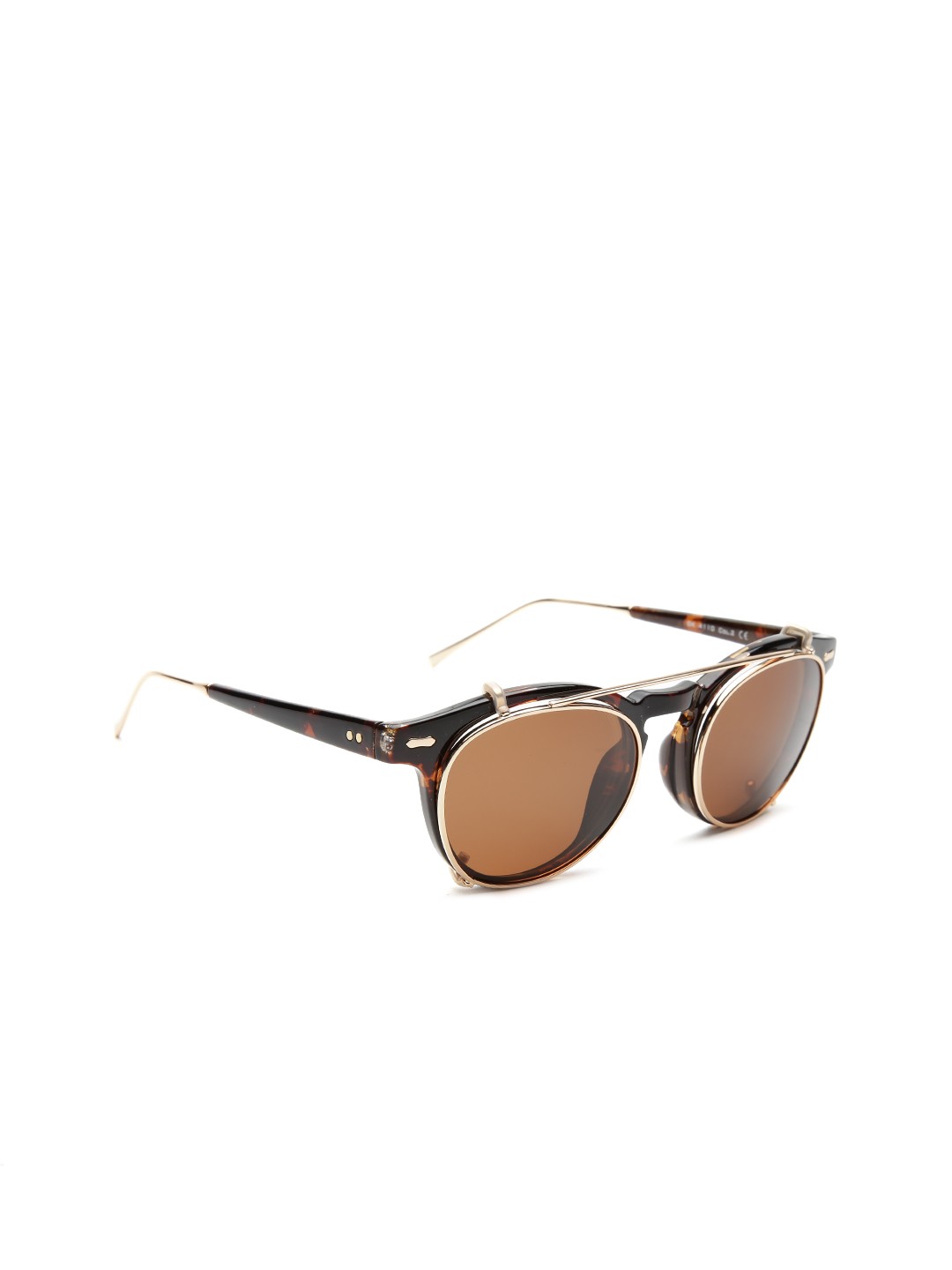 

Daniel Klein Women Polarised Detachable Steampunk Sunglasses DK4110-COL 2, Brown