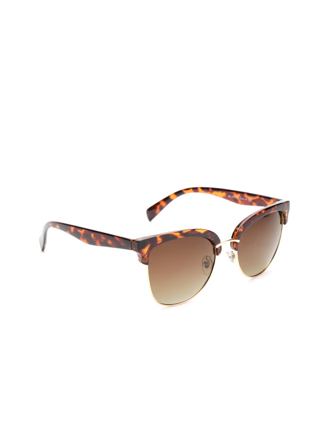 

Daniel Klein Women Printed Polarised Cateye Sunglasses DK4113-COL 4, Brown