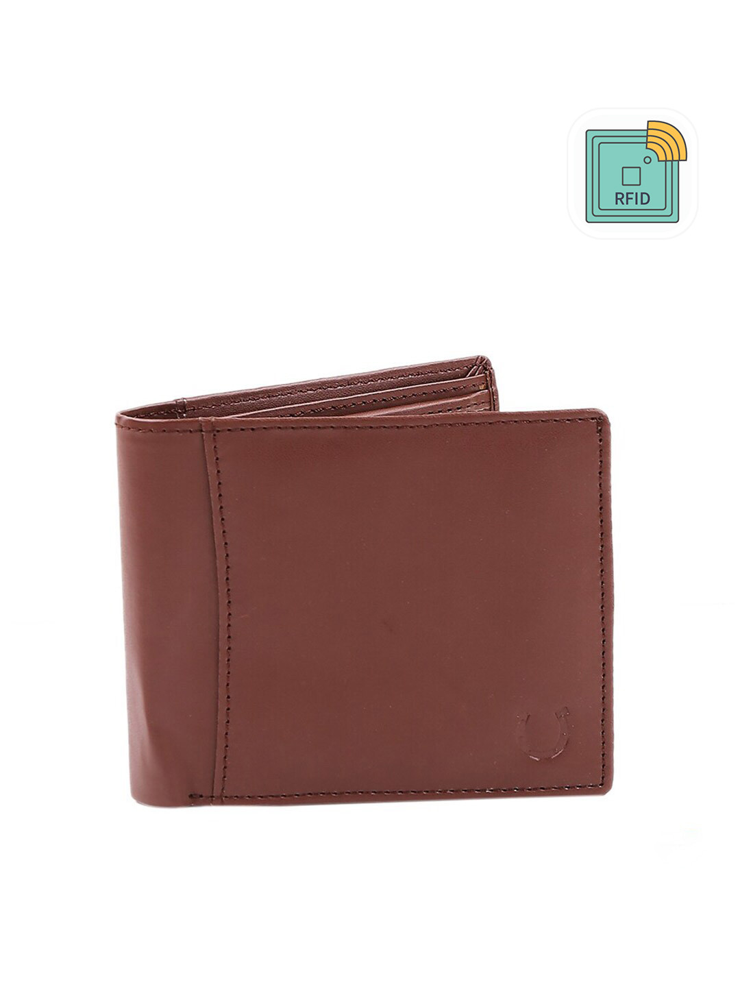 

Blacksmith Men Brown Textured Two Fold Wallet