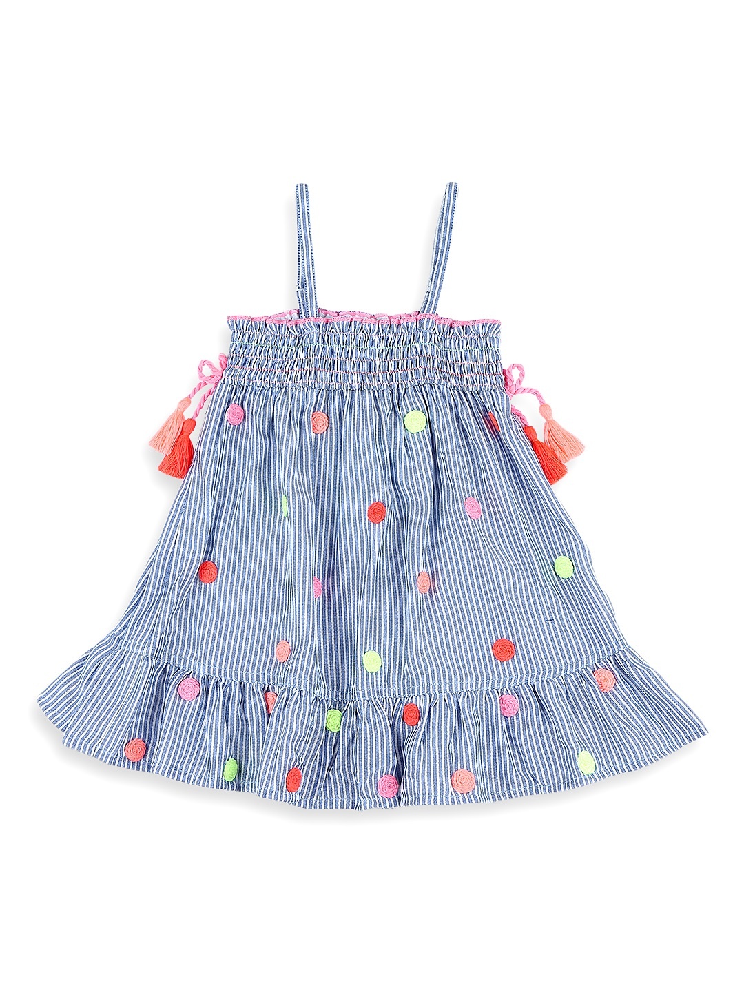 

Nauti Nati Blue Embroidered A-Line Dress