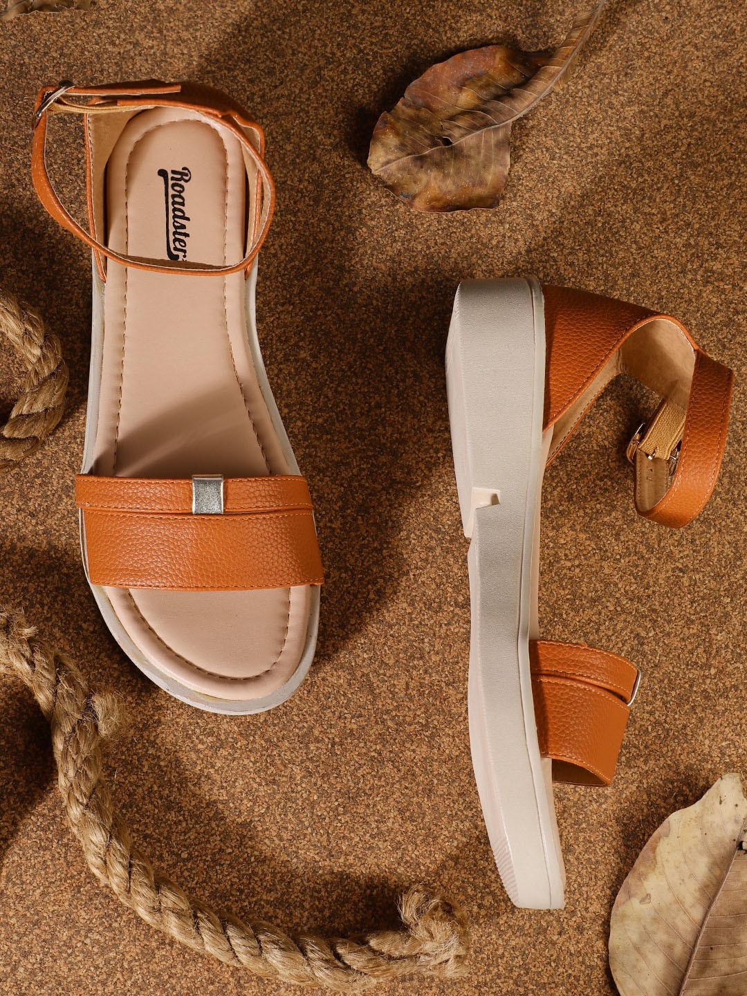 

Roadster Women Tan Brown Solid Open Toe Flats
