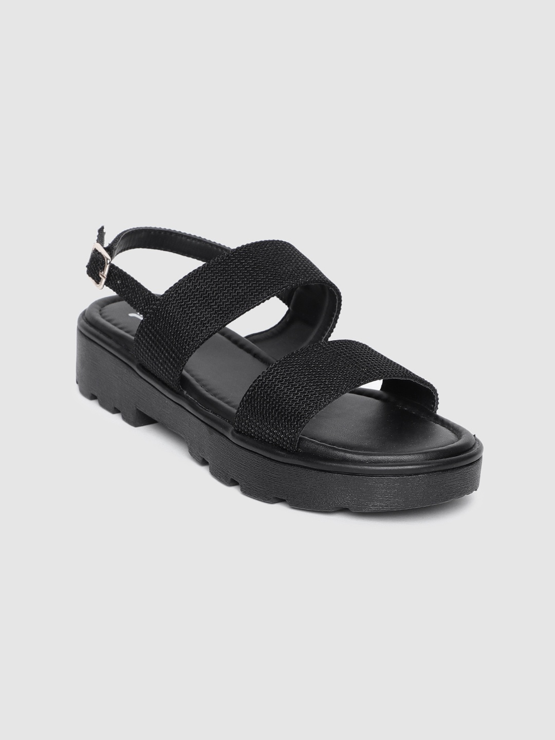 

Roadster Women Black Open Toe Flats