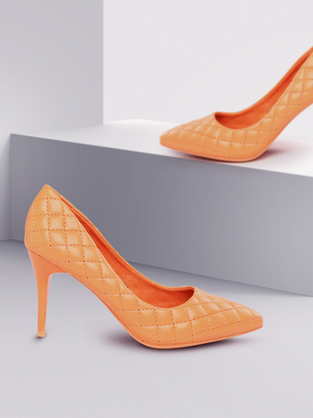 

CORSICA Women Orange Quilted Pumps