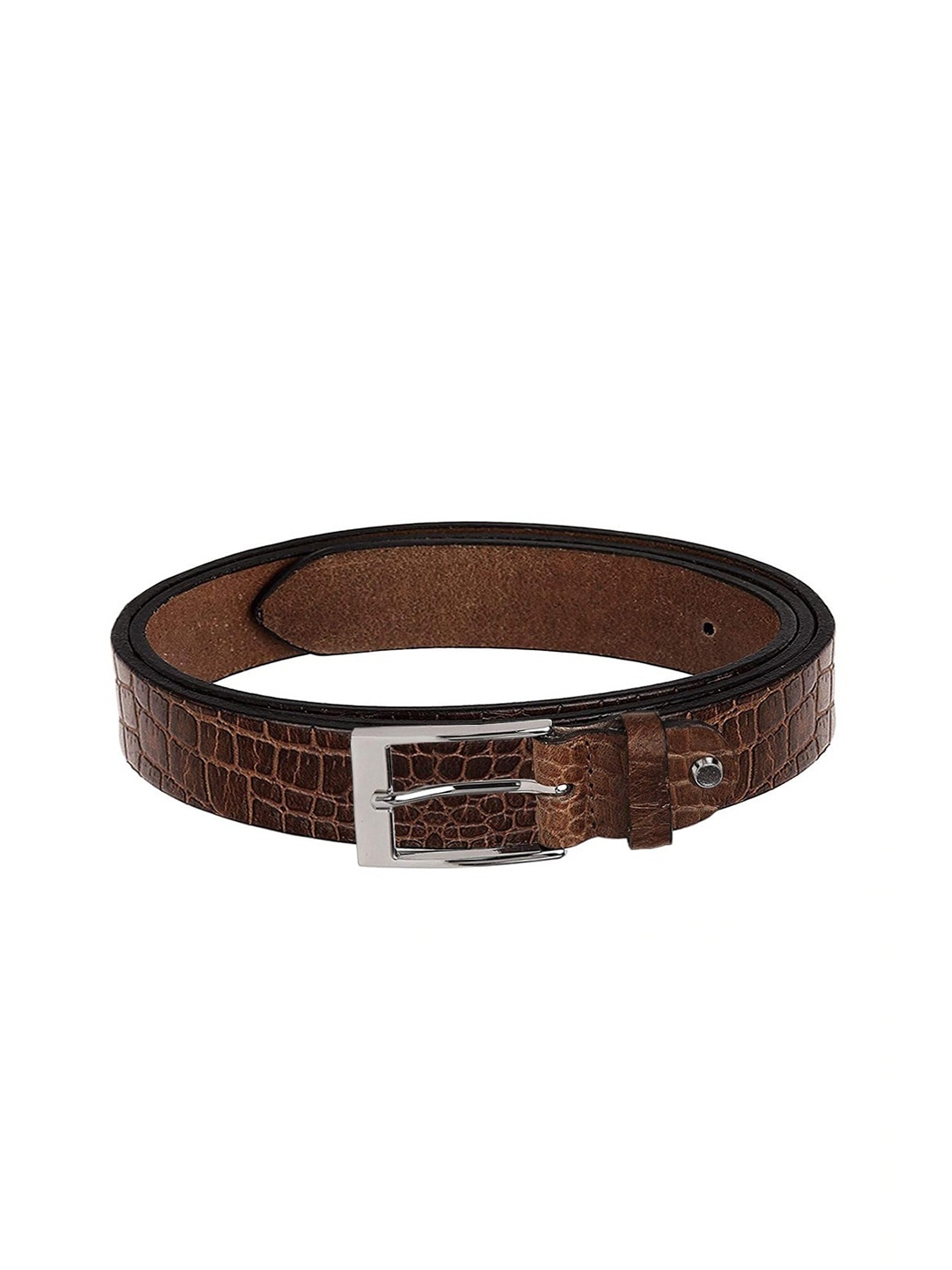 

WildHorn Men Brown Textured Leather Belt