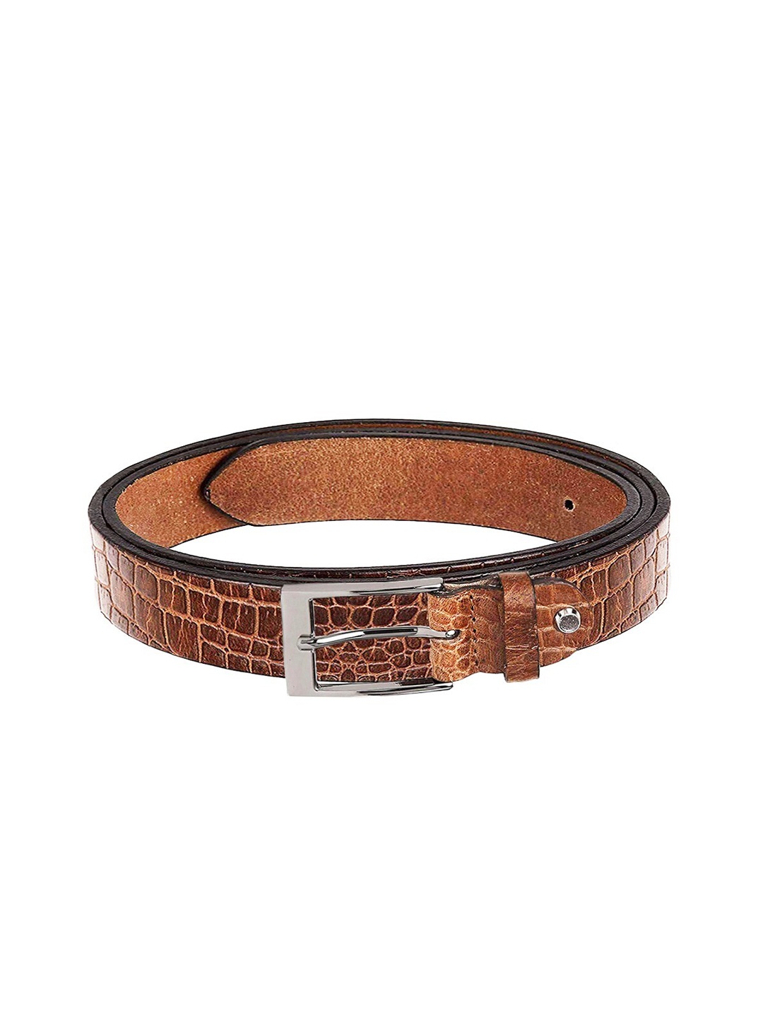 

WildHorn Men Tan Textured Leather Belt