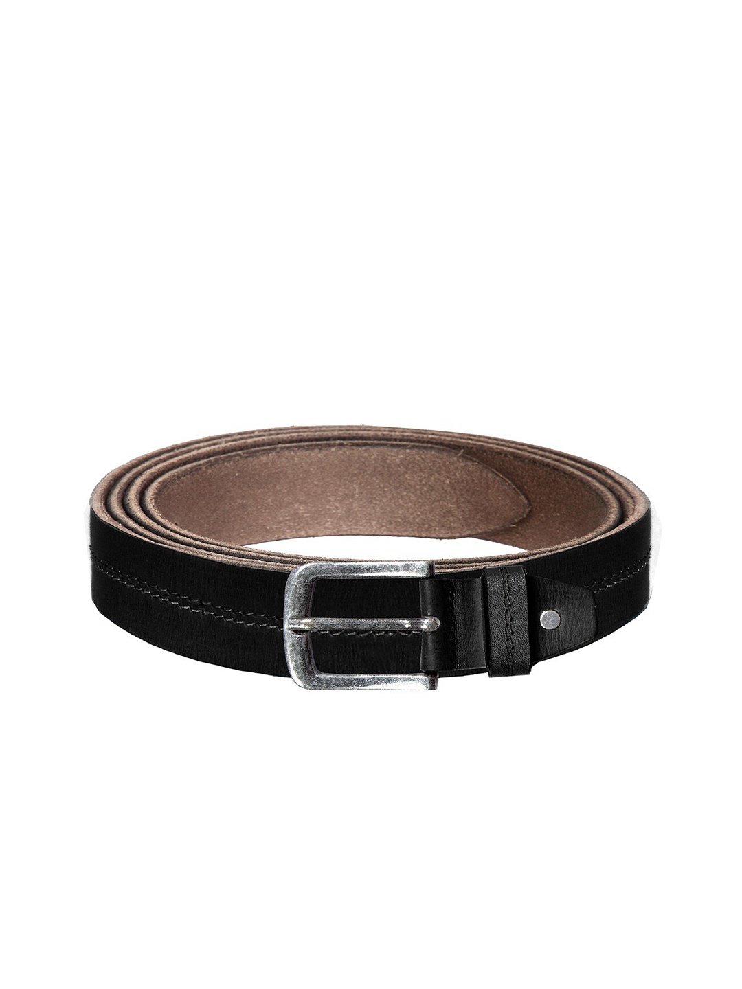 

WildHorn Men Black Solid Leather Belt