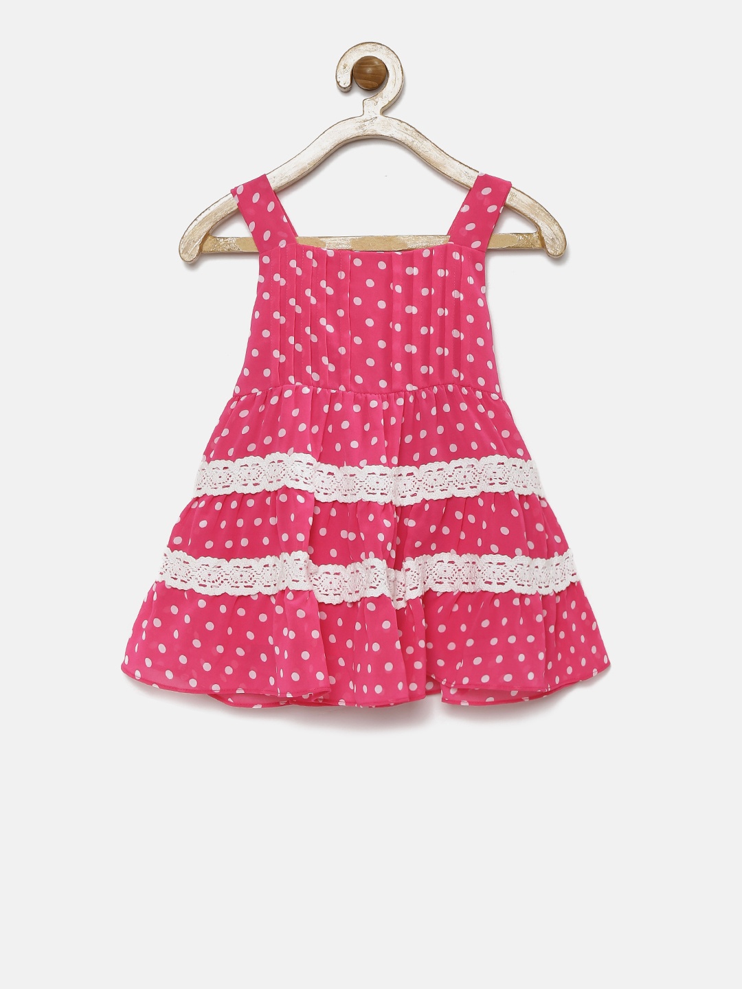 

Peppermint Girls Pink Polka Dot Print Fit & Flare Dress