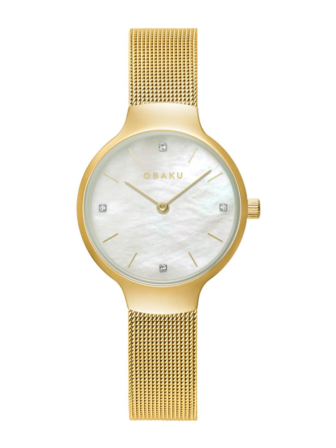 

Obaku Women White Analogue Watch V241LXGWMG