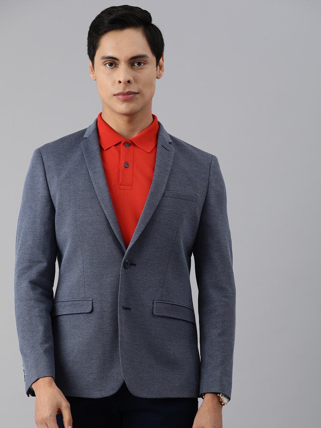 

Louis Philippe Sport Men Navy Blue Solid Blazer