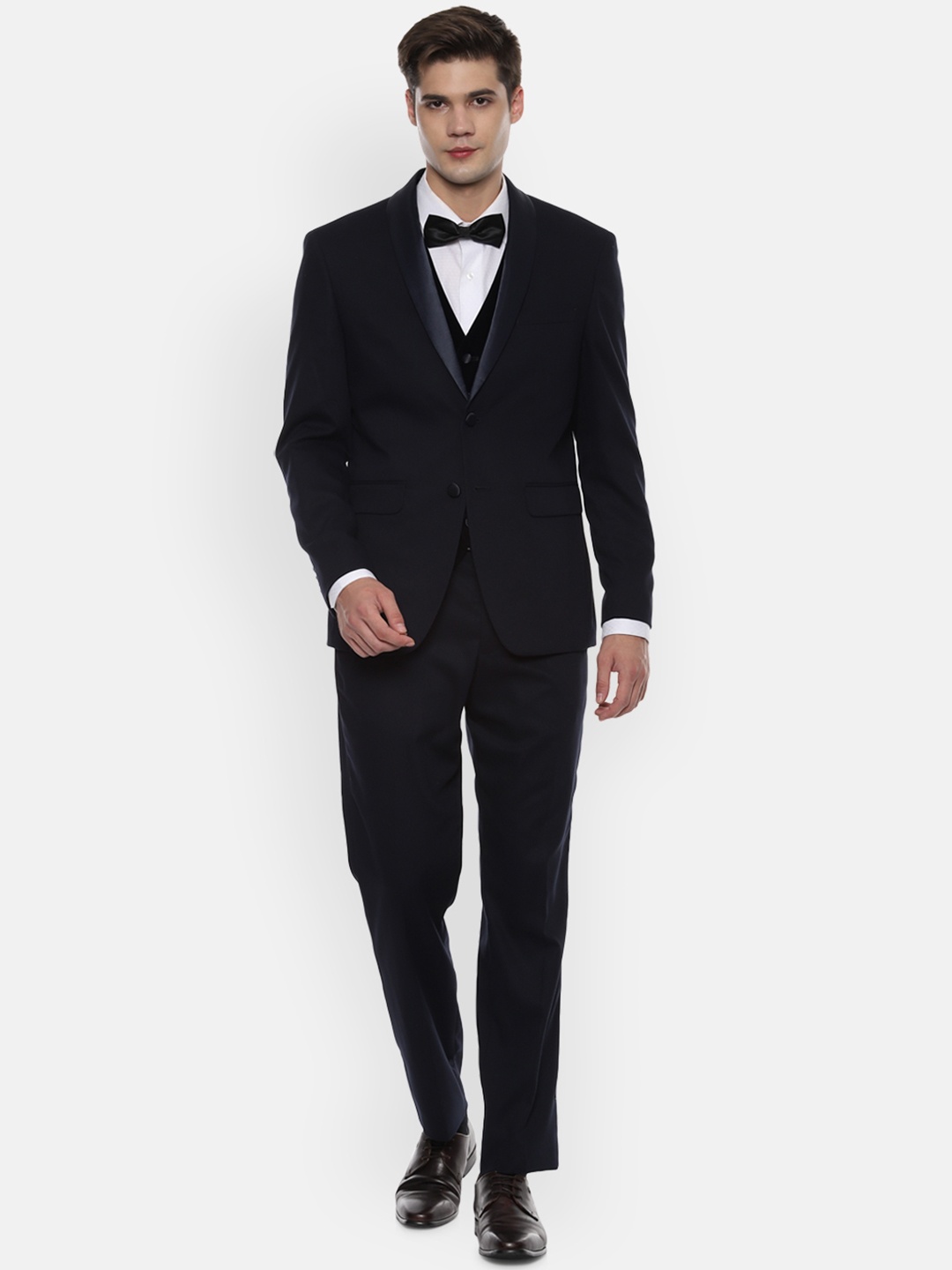 

Louis Philippe Blue Solid Single-Breasted Formal Suit