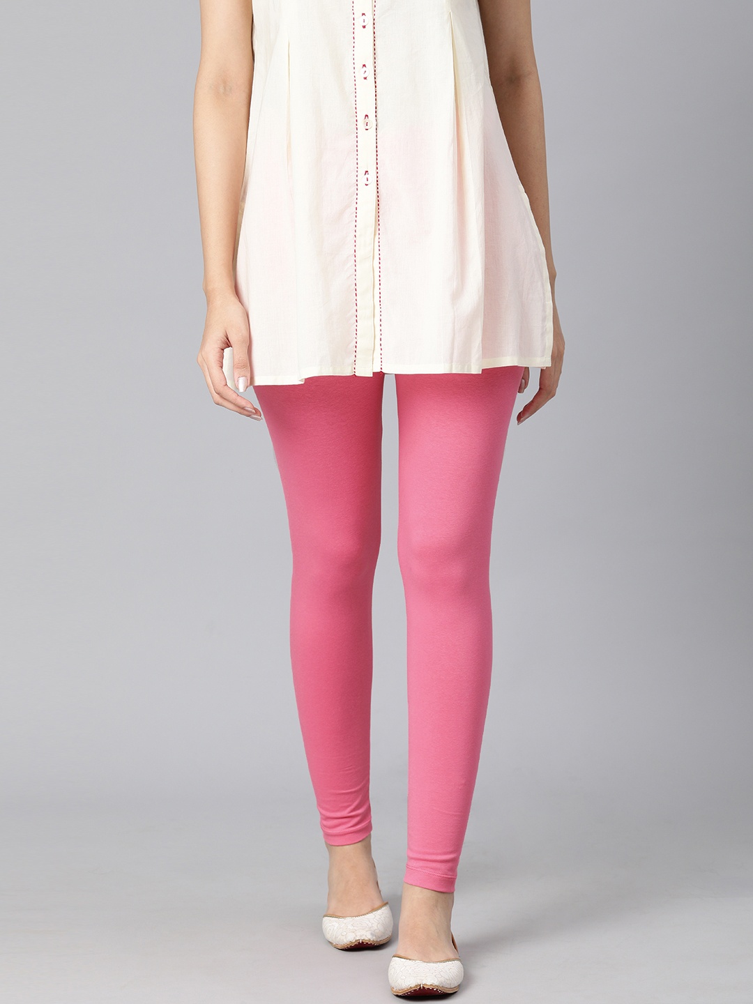 

HERE&NOW Women Pink Solid Leggings