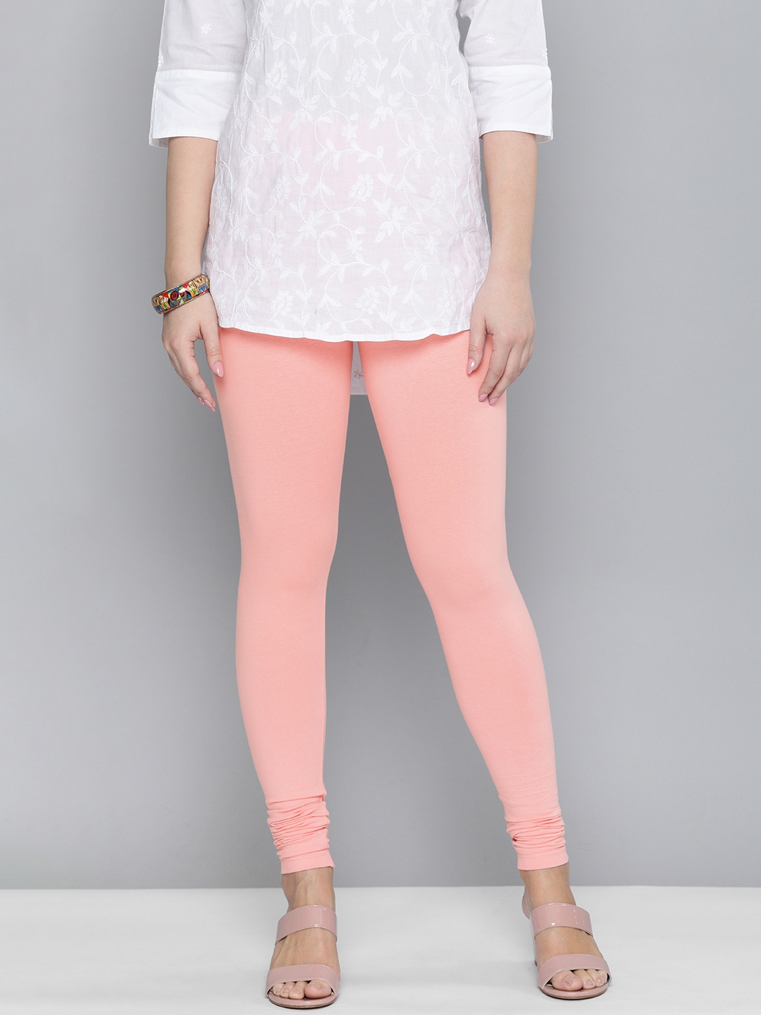 

HERE&NOW Women Pink Solid Leggings