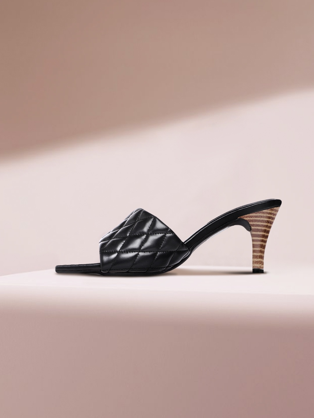 

DressBerry Women Black Quilted Slim Heels