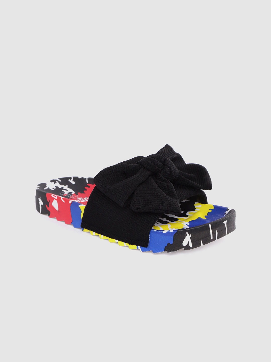 

DressBerry Women Black Bow Detail Sliders