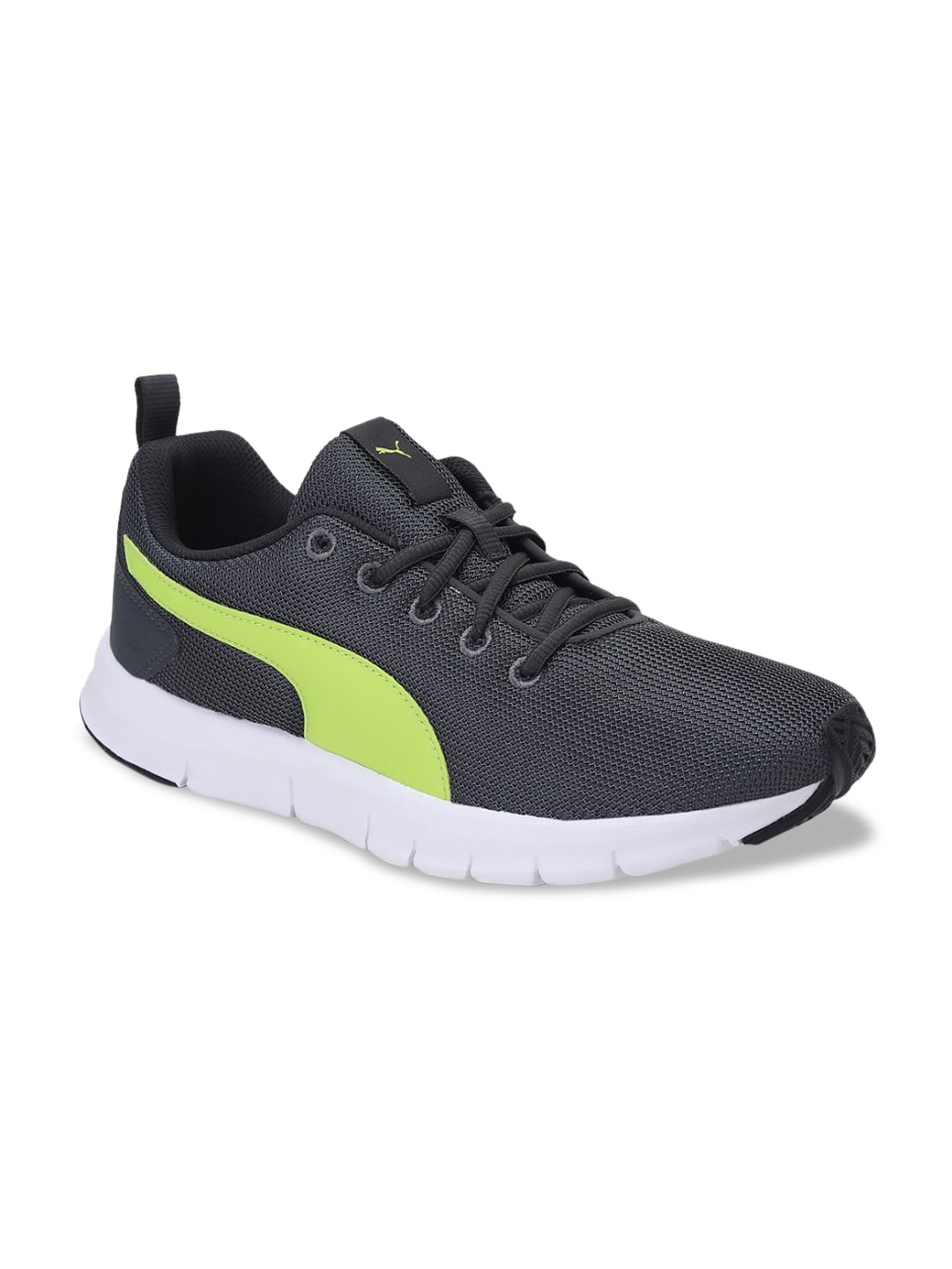 

Puma Men Grey & Fluorescent Green Colourblocked Sneakers