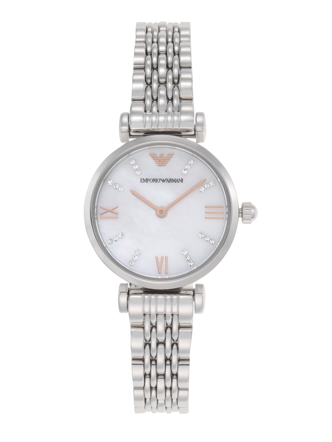 

Emporio Armani Women White & Silver-Toned Analogue Watch AR11204