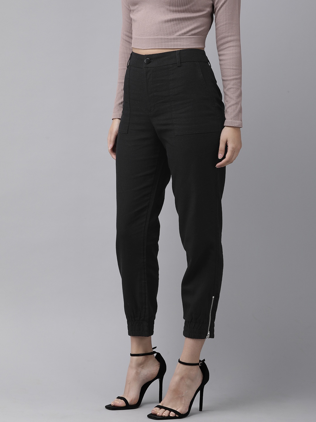 

ONLY Women Black Slim Fit Trousers