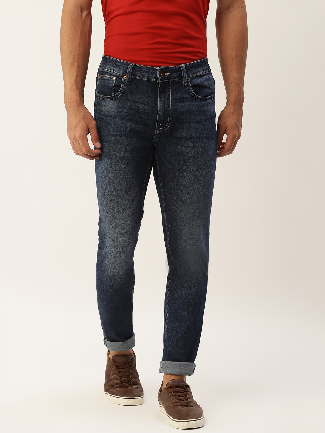 

United Colors of Benetton Men Blue Skinny Fit Light Fade Stretchable Jeans