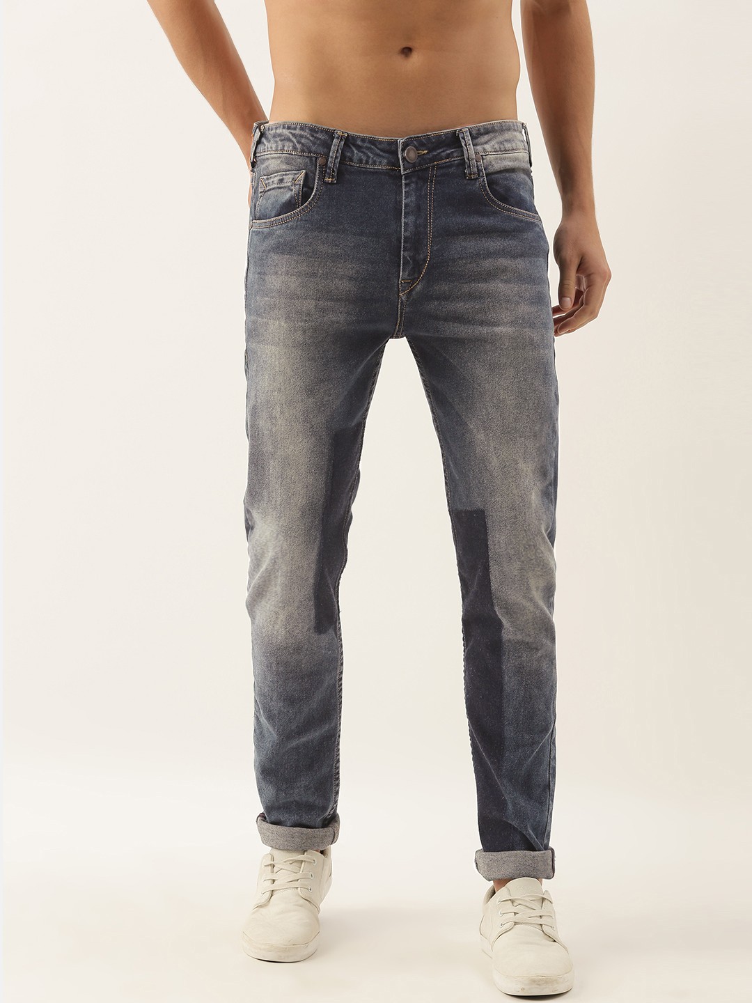 

Moda Rapido Men Blue Slim Fit Heavy Fade Stretchable Jeans