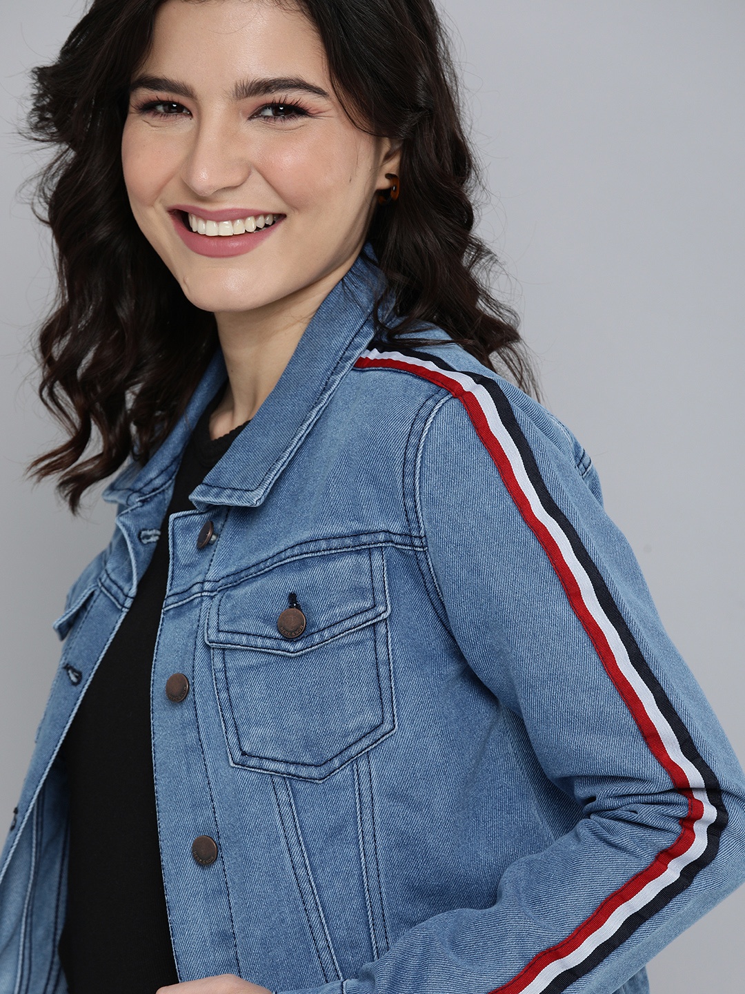 

HERE&NOW Women Blue Denim Jacket