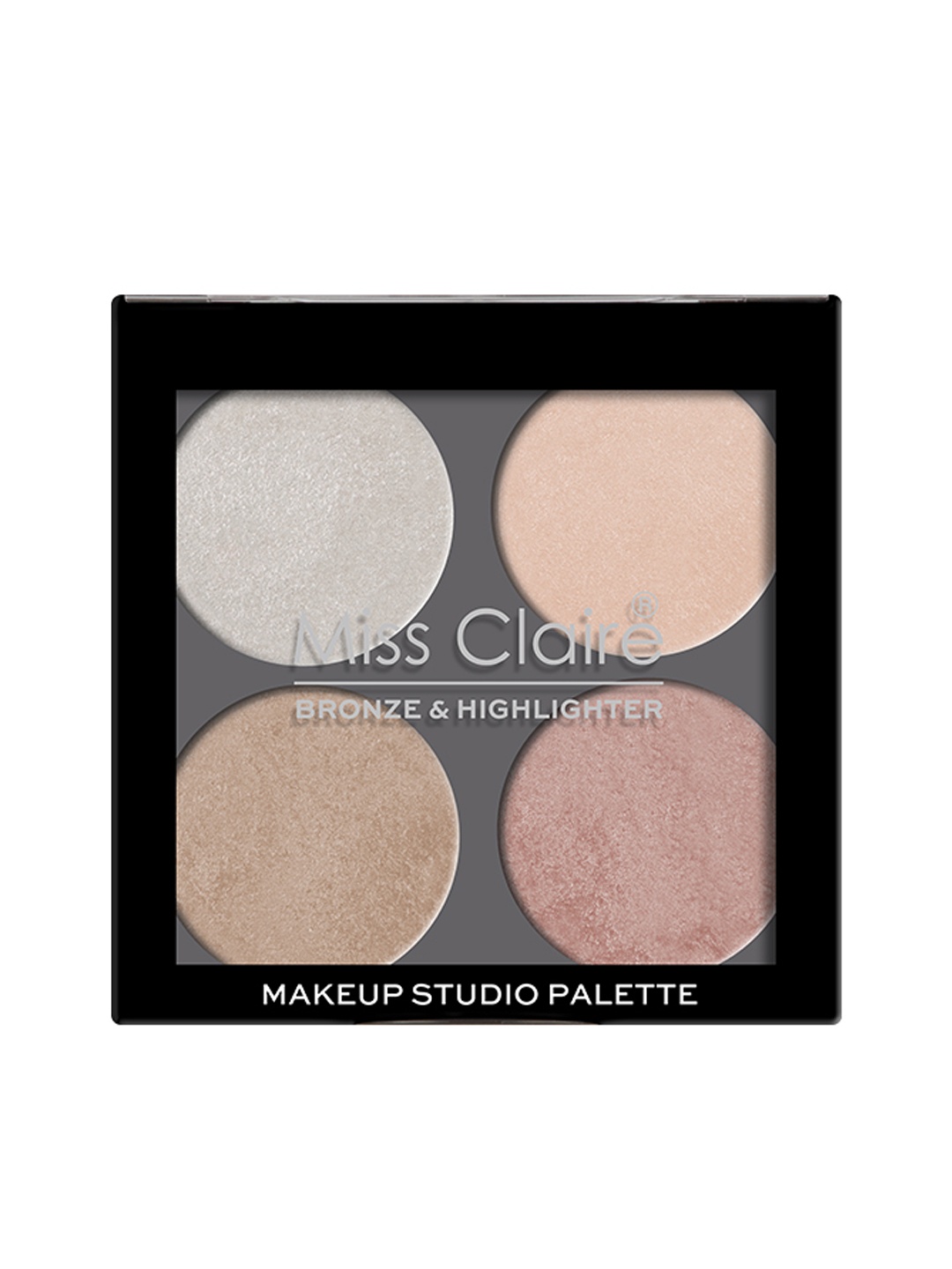 

Miss Claire Bronze & Highlighter Makeup Studio Palette - 2, Multi