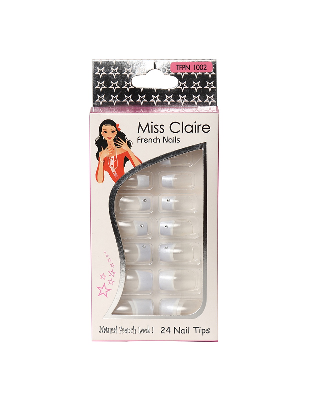 

Miss Claire Set of 24 French Nails, Transparent
