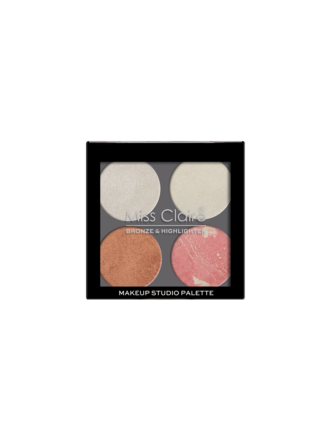 

Miss Claire Bronze & Highlighter Makeup Studio Palette - 1, Multi