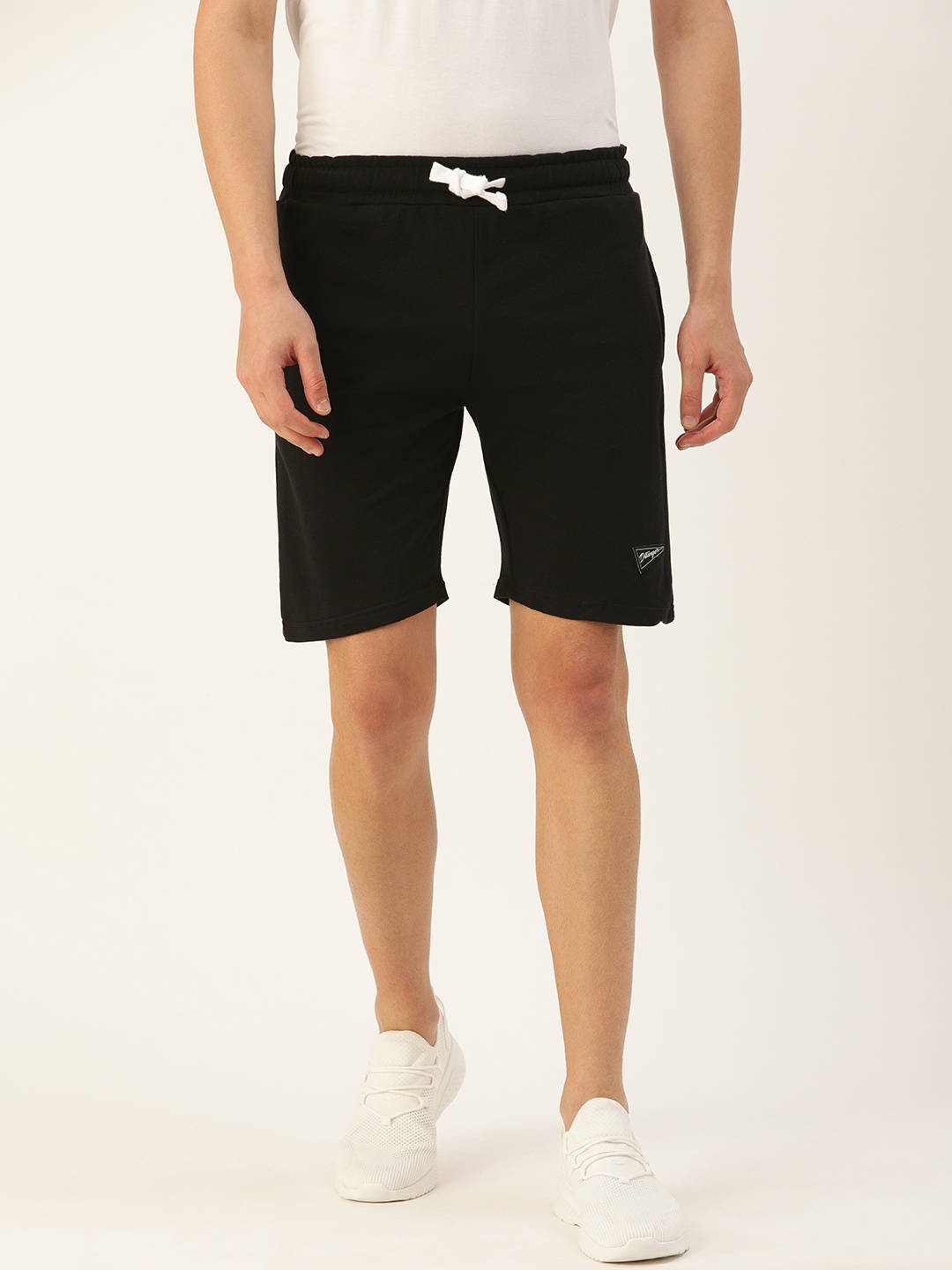 

DILLINGER Men Black Solid Mid-Rise Regular Shorts