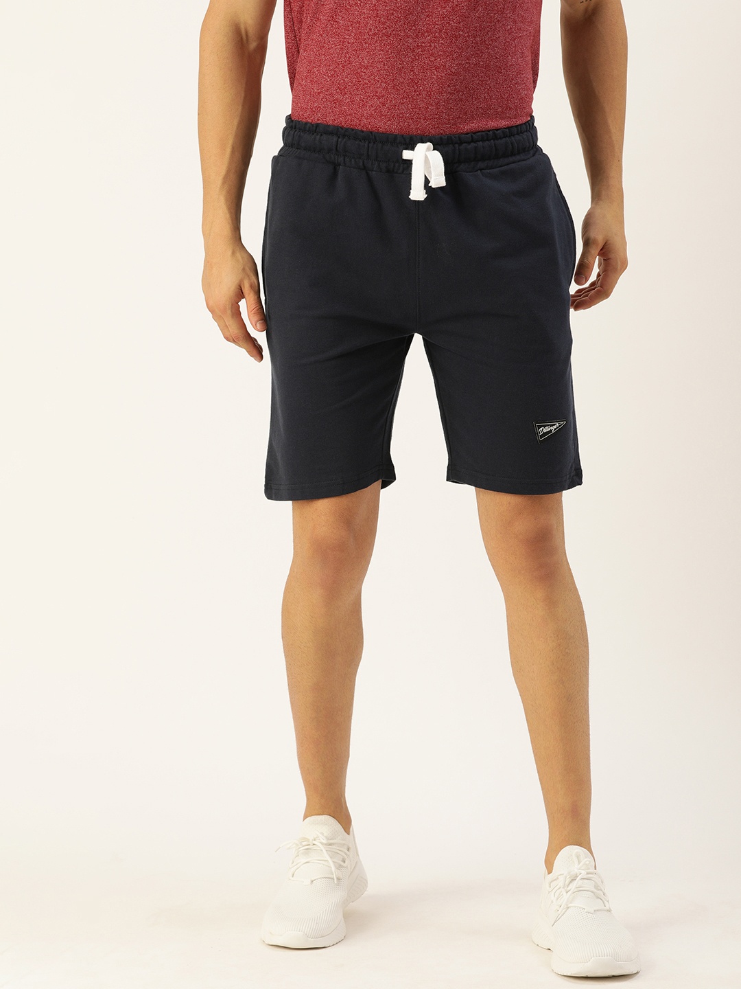 

DILLINGER Men Navy Blue Solid Mid-Rise Regular Shorts