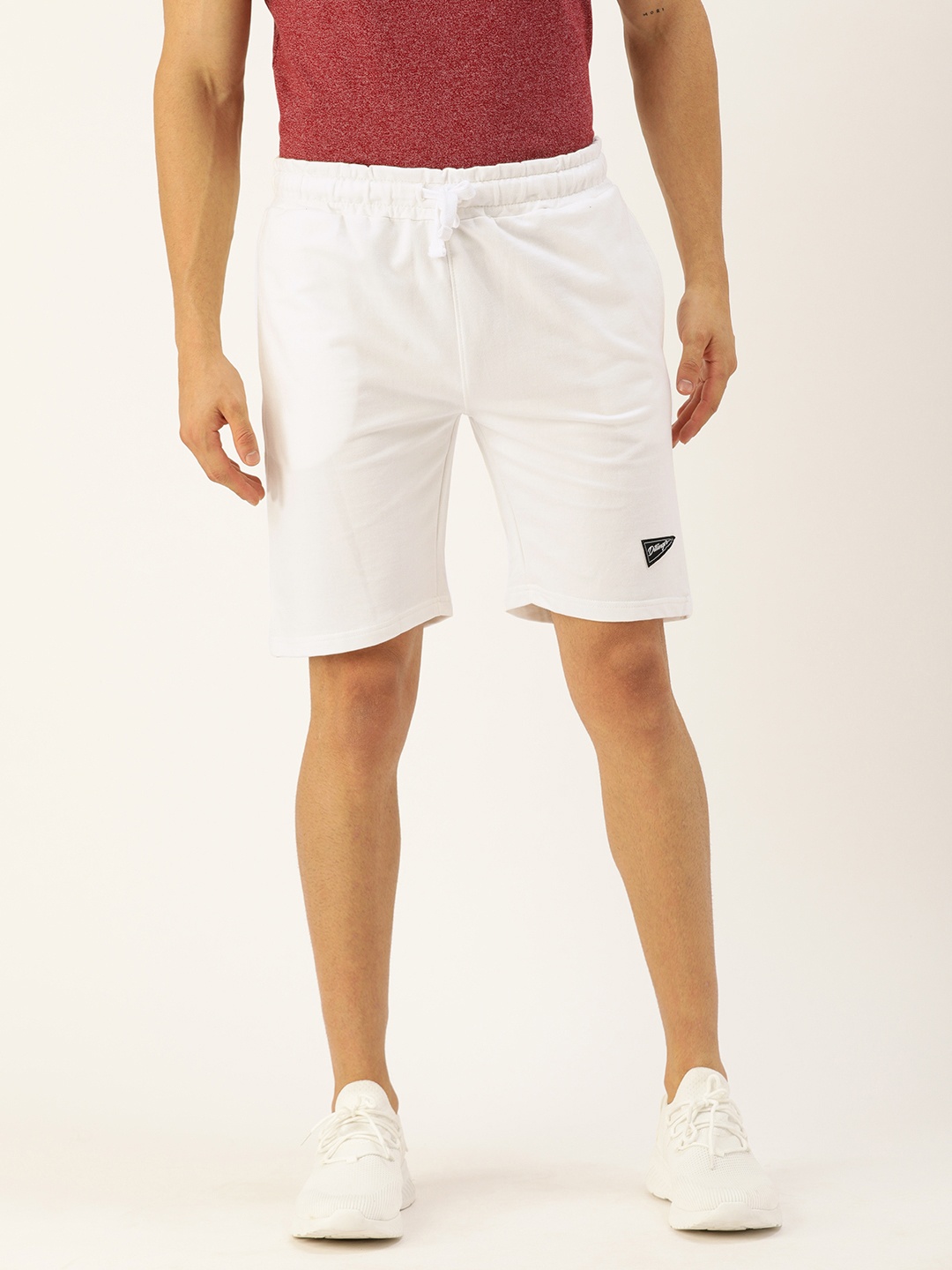

DILLINGER Men Off White Solid Mid-Rise Regular Shorts