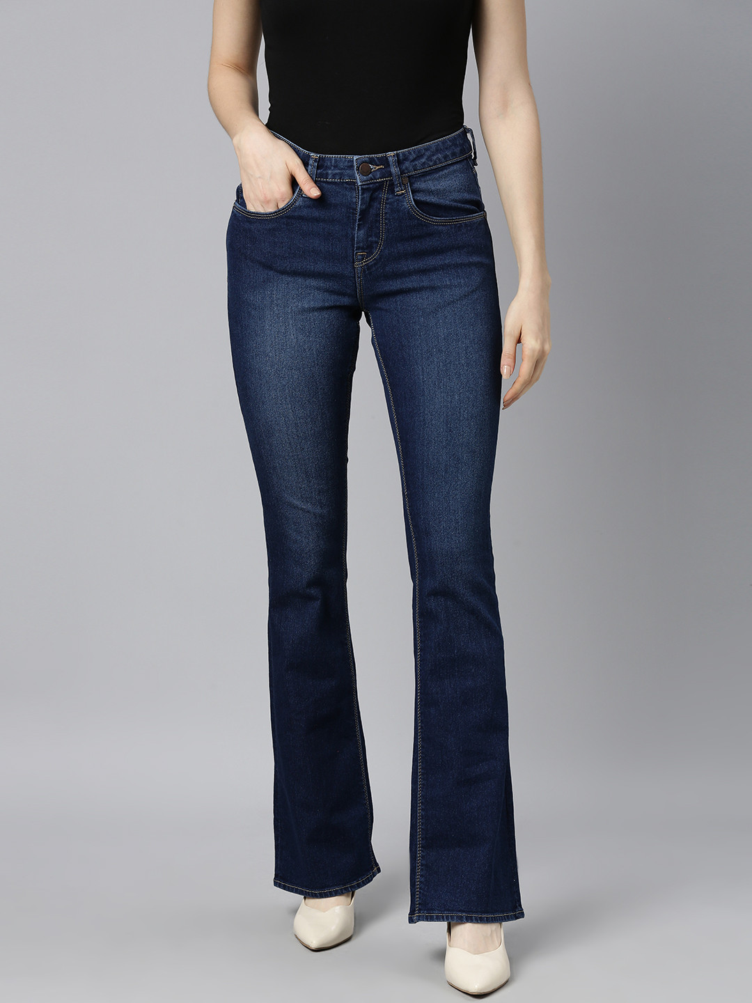 

HERE&NOW Women Blue Skinny Fit Light Fade Stretchable Jeans