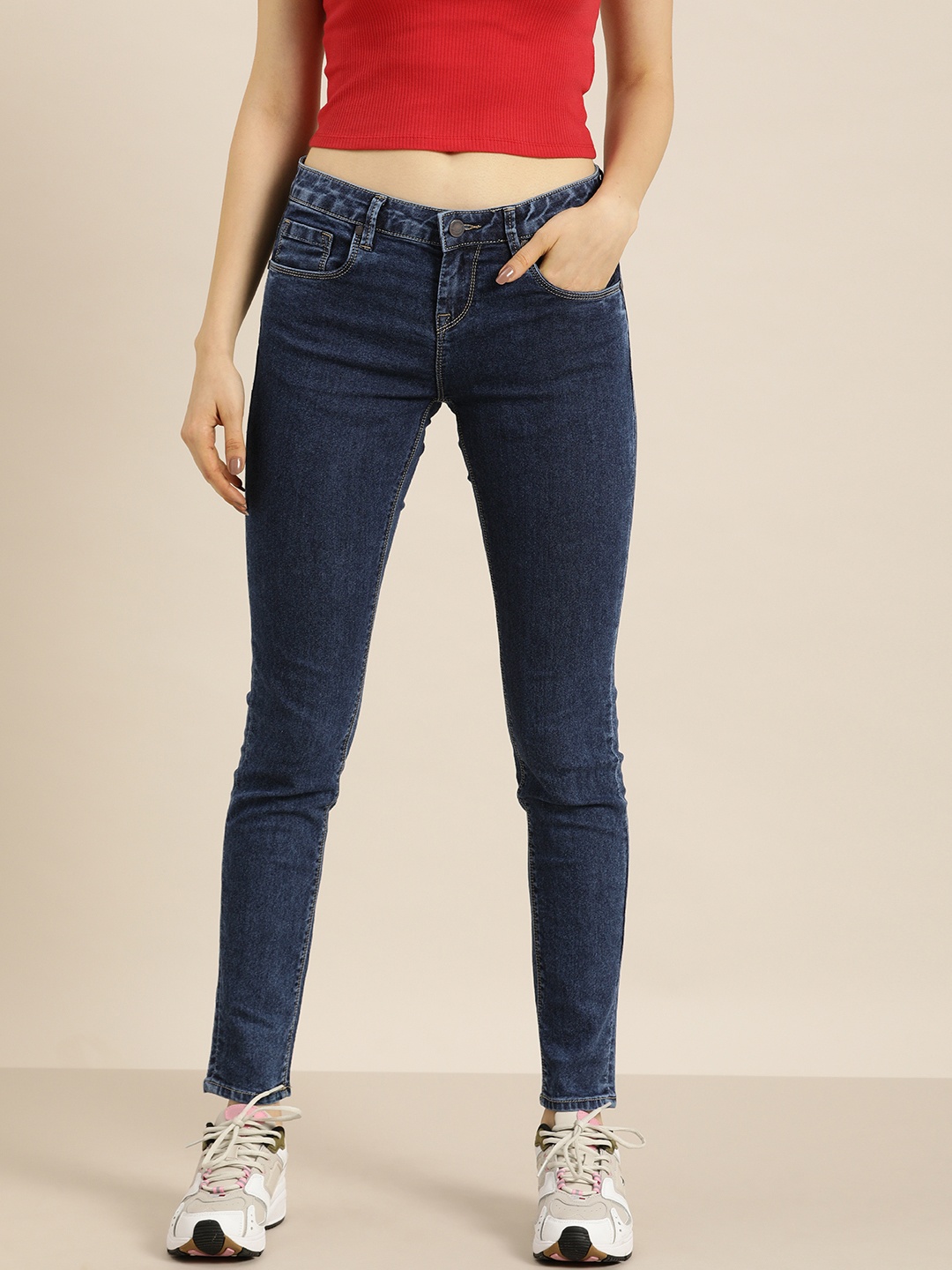 

Moda Rapido Women Blue Skinny Fit Light Fade Stretchable Jeans