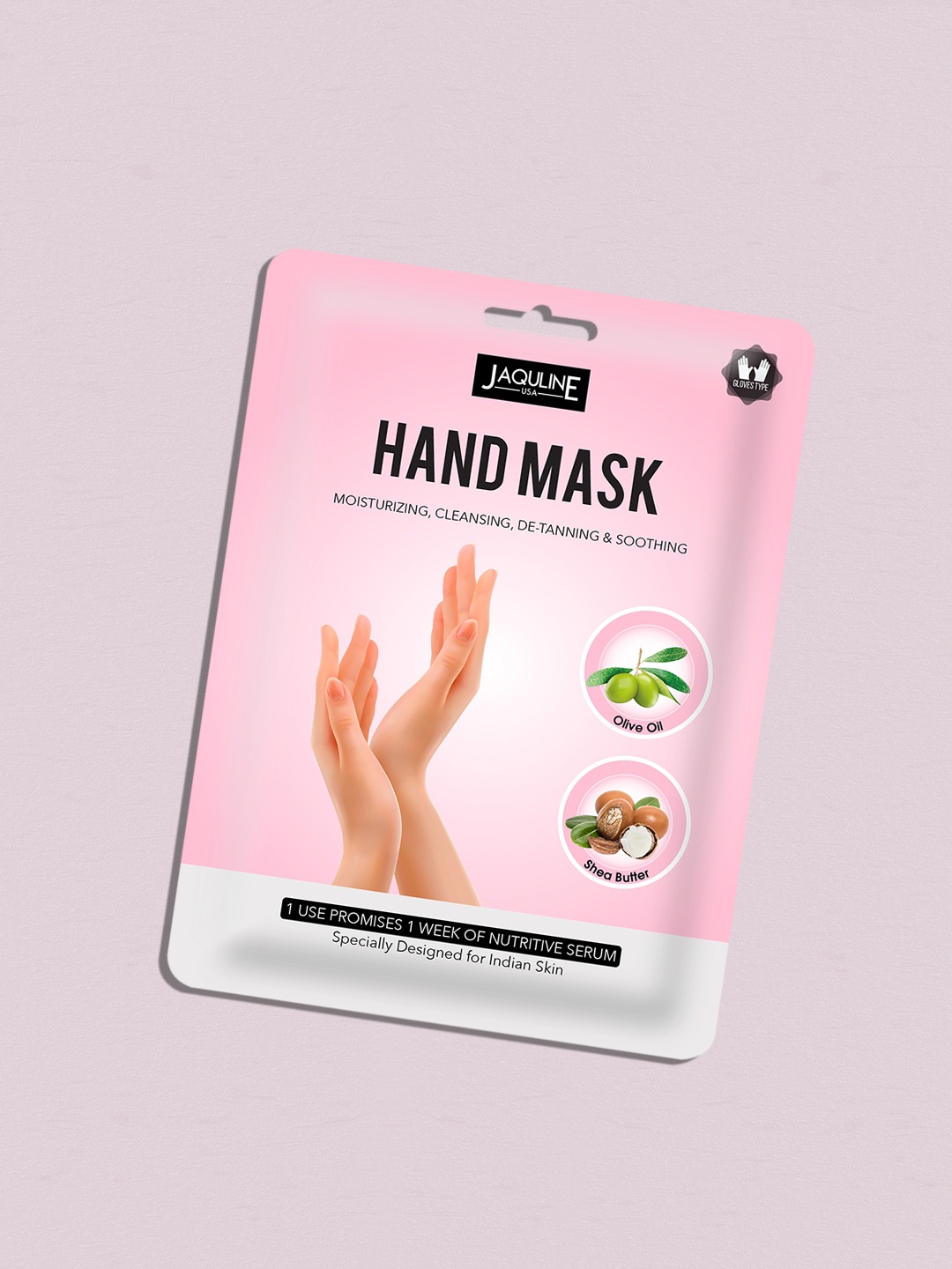 

Jaquline USA Set of 3 Hand Mask, Pink