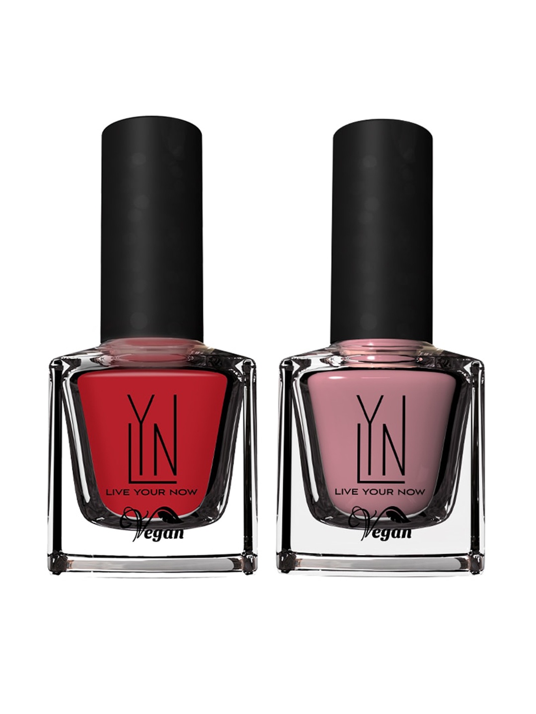 

LYN LIVE YOUR NOW Set Of 2 Lacquer Dragon Lady & Bunny Nose Nail Polish 16ml, Red
