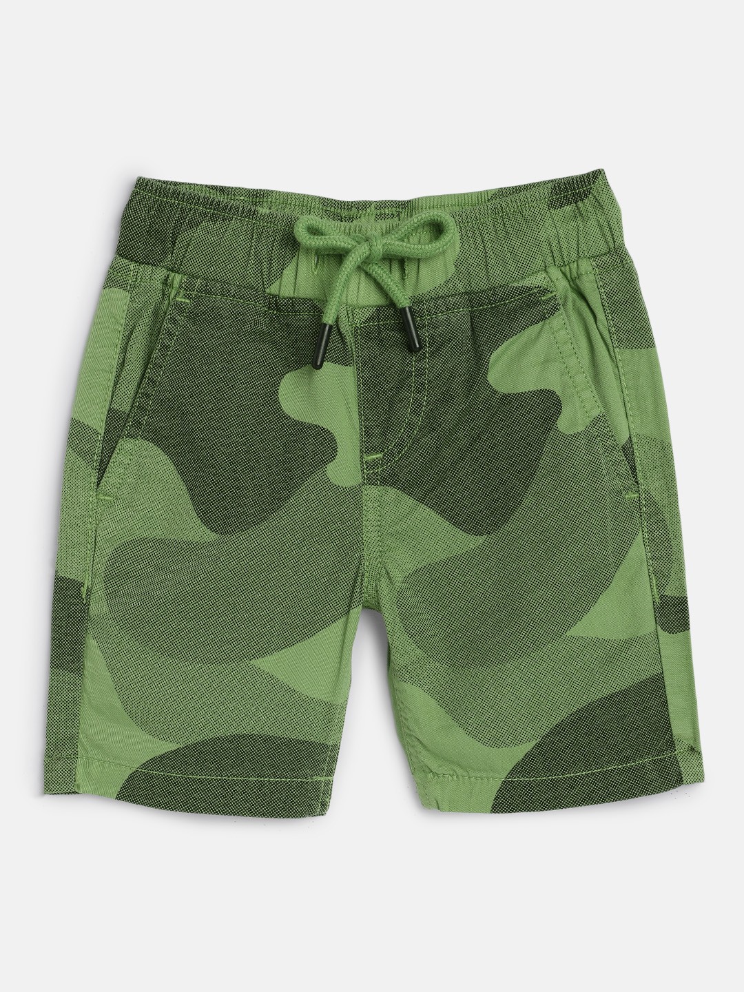 

HERE&NOW Boys Green Camouflage Slim Fit Chino Shorts