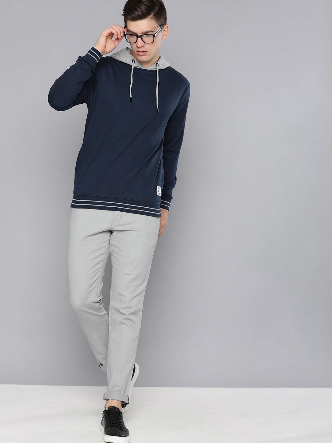 

Harvard Men Navy Blue Hooded Sweatshirt