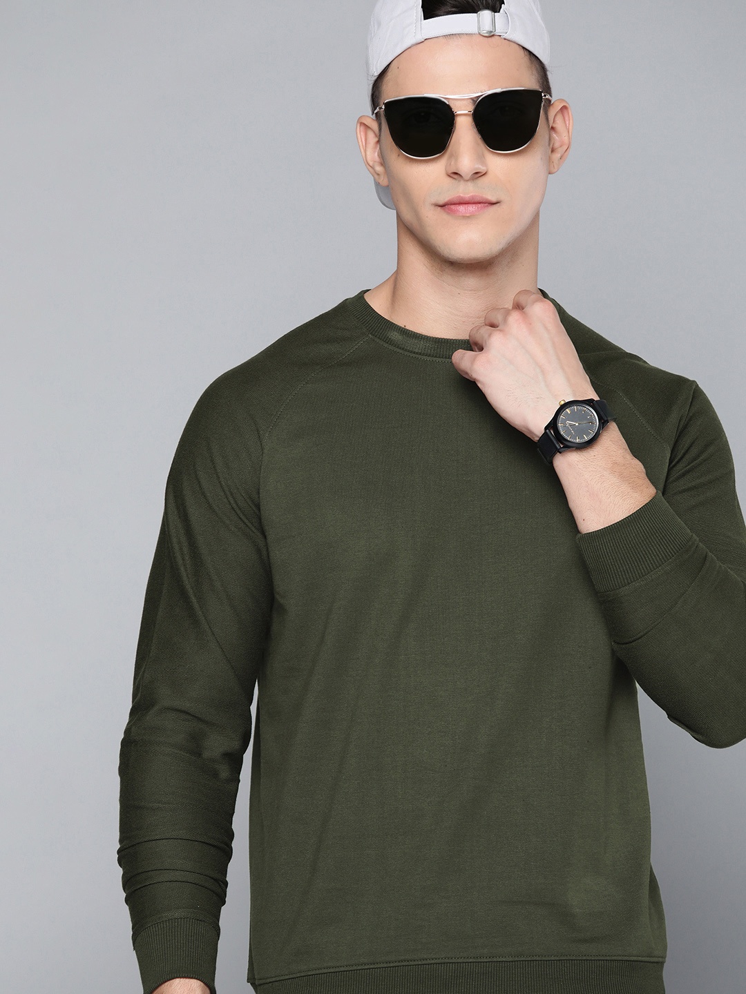 

Harvard Men Olive Green Sweatshirt