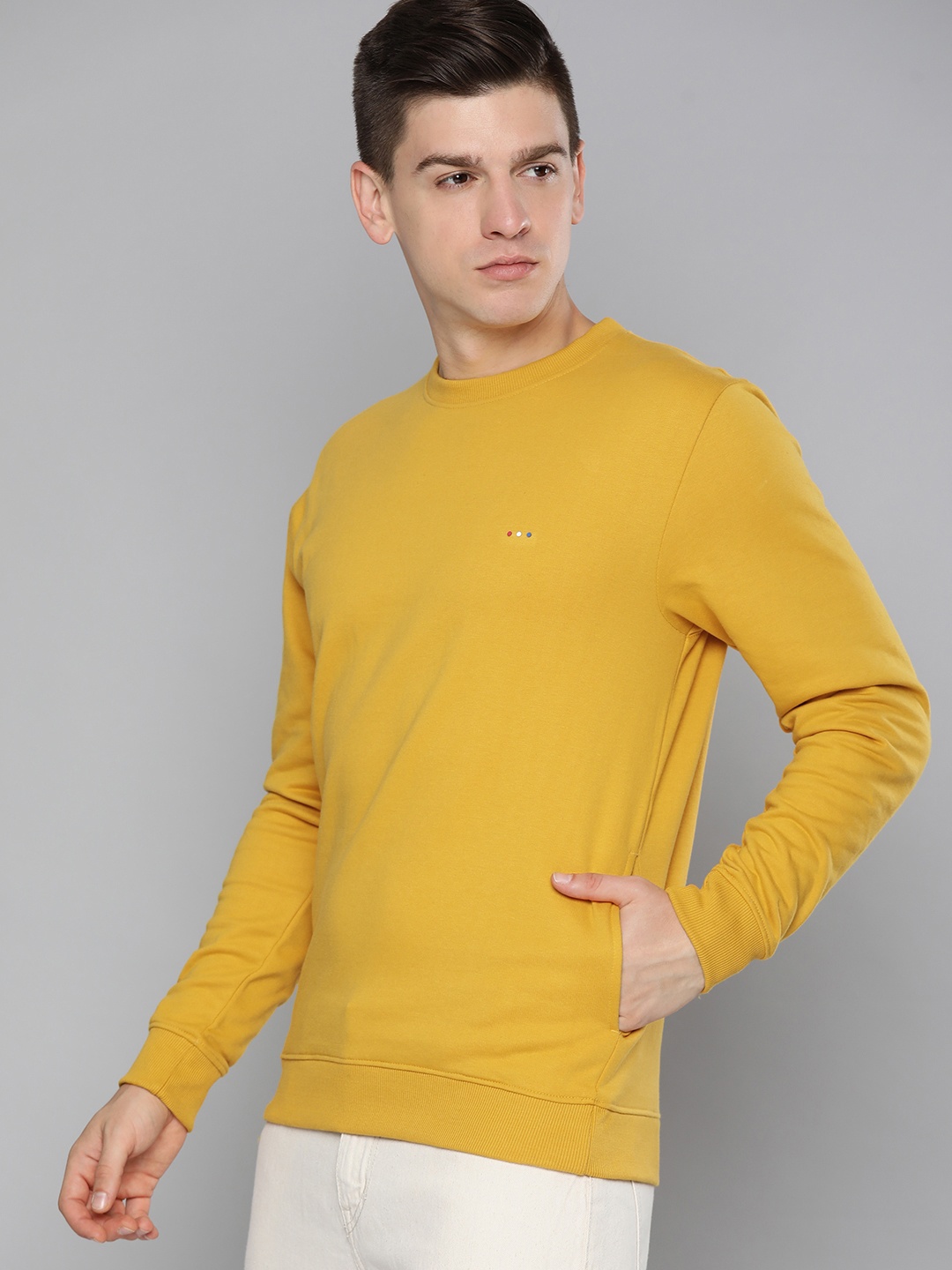 

Harvard Men Mustard Yellow Sweatshirt