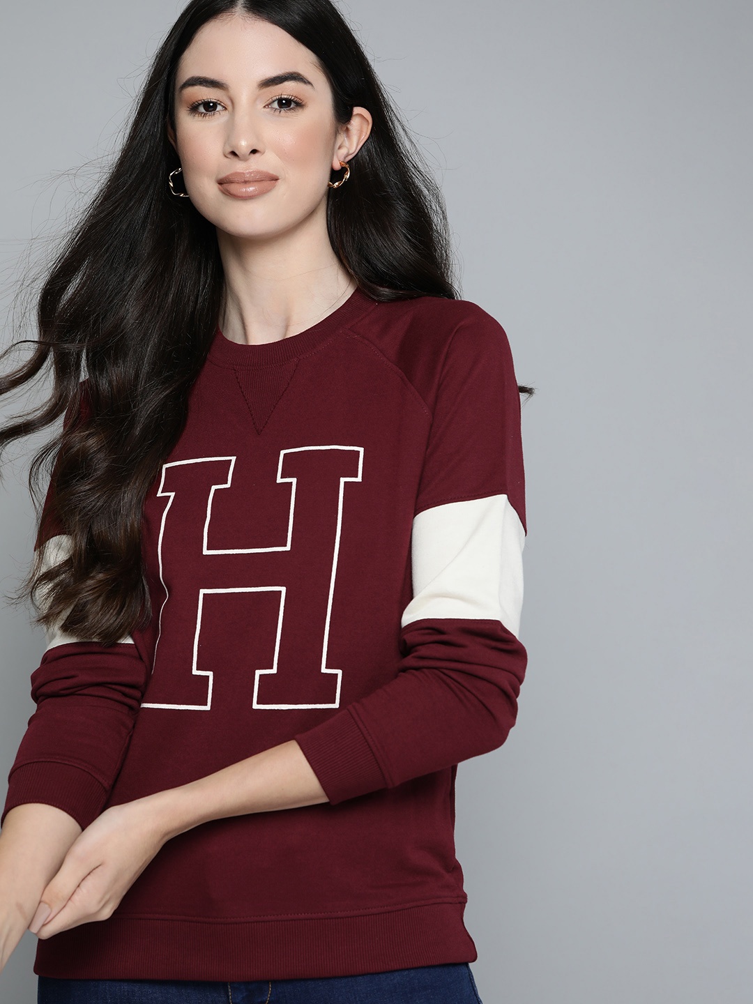 

Harvard Women Maroon Printed Sweatshirt