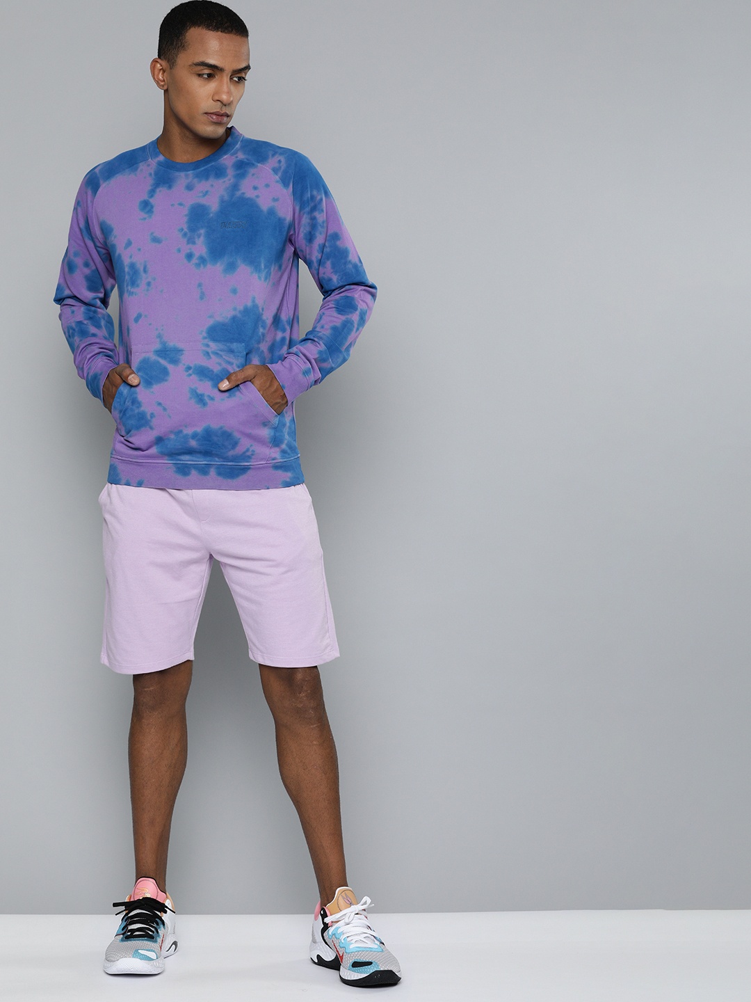 

HRX By Hrithik Roshan Men Blue Bio-Wash Lifestyle Typography Sweatshirt, Purple