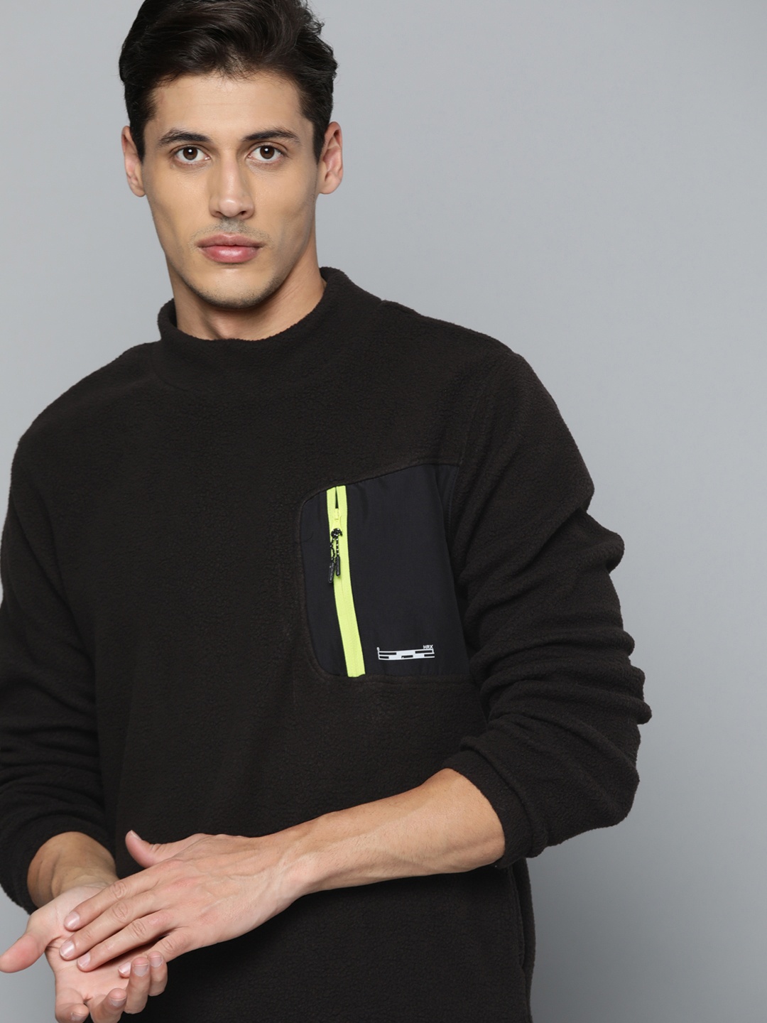 

HRX by Hrithik Roshan Outdoor Men Jet Black Rapid-Dry Solid Sweatshirts